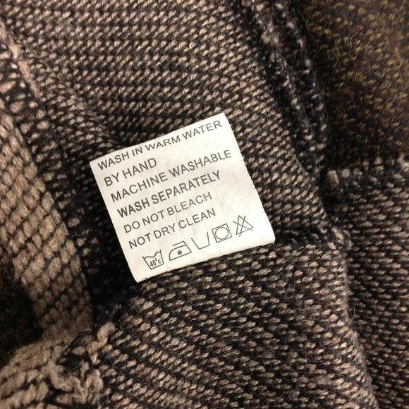 Lavena Brown/Beige Oversize Poncho - Picture 9 of 13